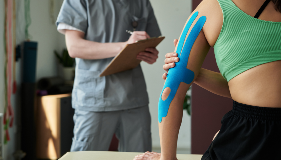 Paziente nel corso di seduta dal fisioterapista