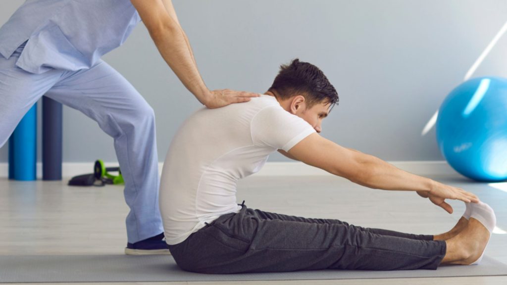 Seduta di terapia fisioterapica